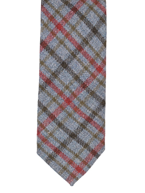 

The Tie Hub Grey & Red Woven Design Skinny Tie