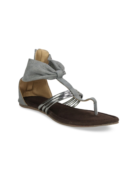 

Inc 5 Women Grey Colourblocked Open Toe Flats