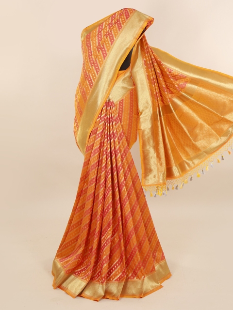 

Pothys Orange Pure Silk Woven Design Banarasi Saree