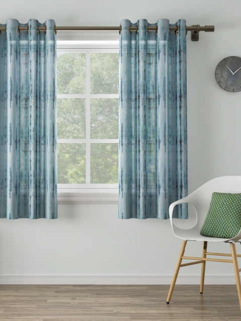 

DDecor Turquoise Blue Single Sheer Solid Window Curtain