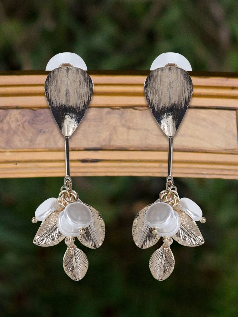 

MIDASKART Beige Contemporary Drop Earrings
