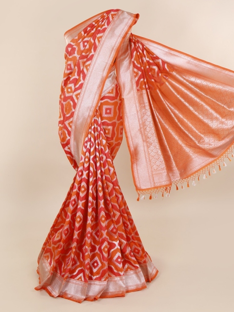 

Pothys Orange Pure Silk Woven Design Banarasi Saree
