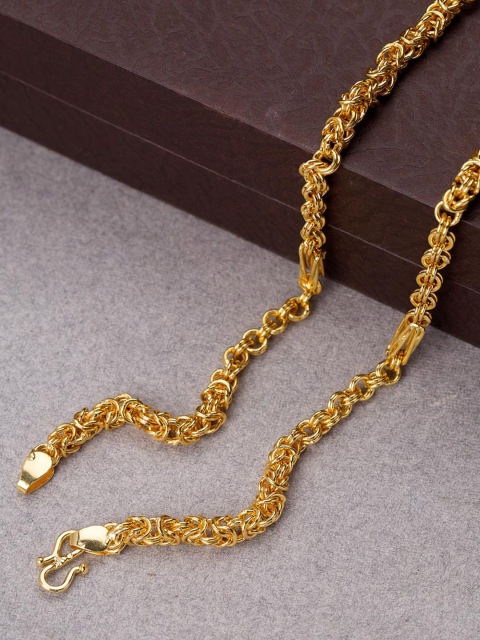 

Dare by Voylla Men Gold-Toned Brass Gold-Plated Chain