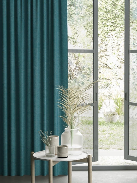 

DDecor Teal Blue Single Sheer Curtain