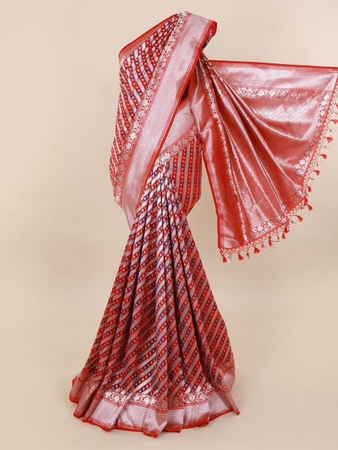 

Pothys Red Pure Silk Woven Design Banarasi Saree