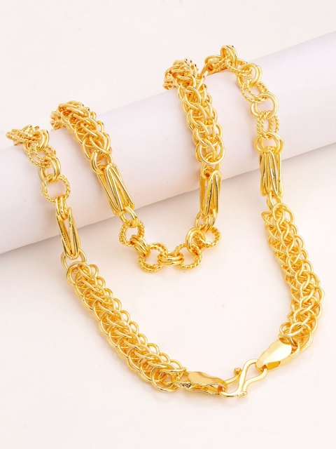 

Dare by Voylla Men Gold-Toned Brass Gold-Plated Chain