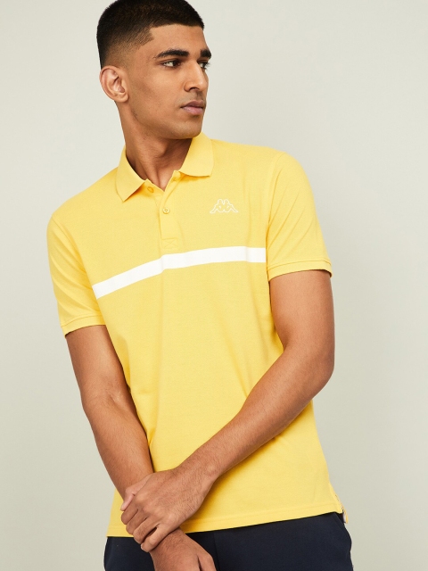 

Kappa Men Yellow Solid Polo Collar T-shirt