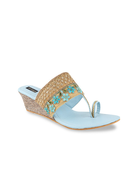 

Shoetopia Women Blue Woven Design Sandals