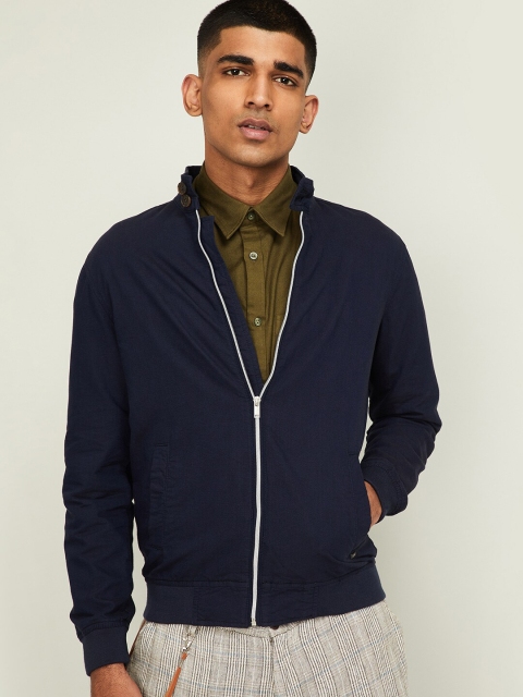 

Fame Forever by Lifestyle Men Navy Blue Solid Bomber
