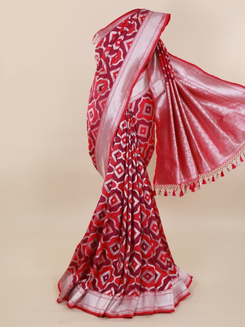 

Pothys Pink Pure Silk Woven Design Banarasi Saree