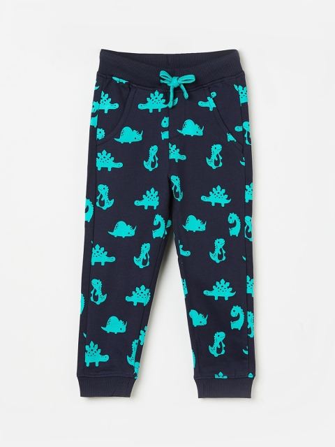 

Juniors by Lifestyle Infant Boys Navy Blue & Green Printed Joggers