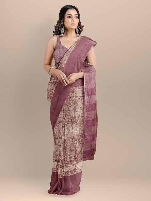 

BharatSthali Purple Silk Cotton Woven Design Narayan Peth Saree