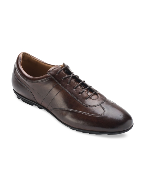 

Heel & Buckle London Men Brown Solid Leather Formal Oxfords