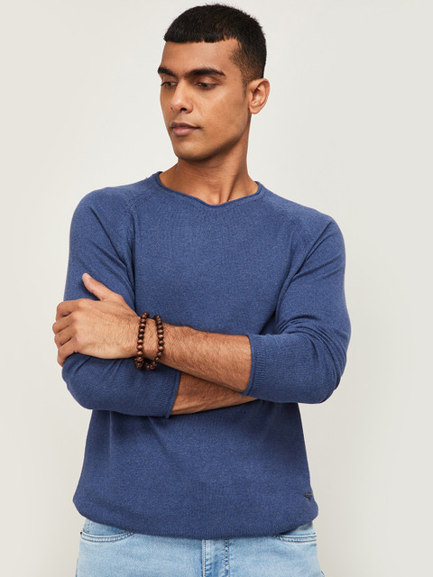 

Bossini Men Navy Blue Solid Round Neck T-shirt