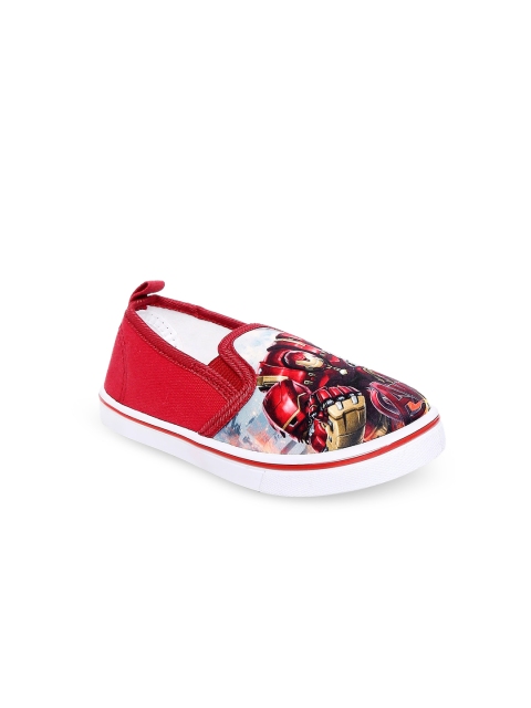

Pantaloons Junior Boys Red & White Avengers Print Slip-On Sneakers