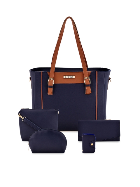 

LaFille Blue Solid Shoulder Bag