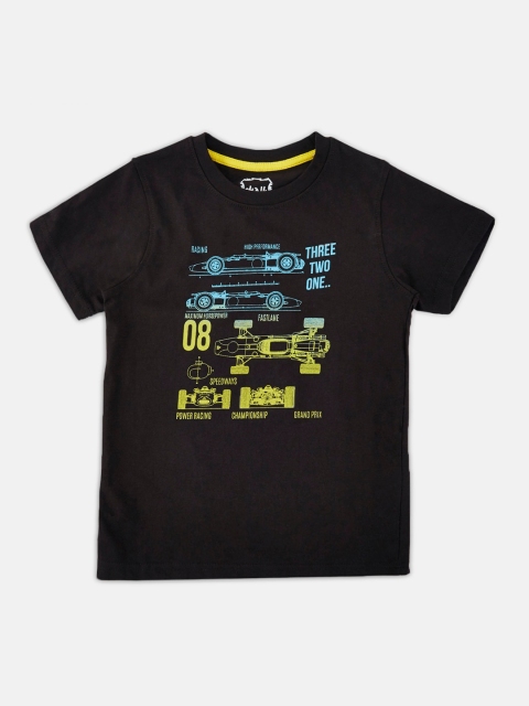 

CHALK by Pantaloons Boys Black Printed Round Neck T-shirt