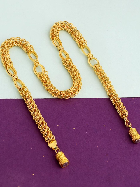 

Dare by Voylla Men Gold-Toned Brass Gold-Plated Chain