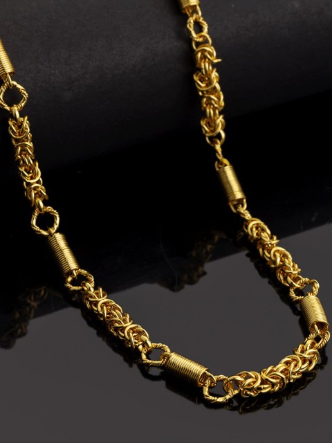 

Dare by Voylla Men Gold-Toned Brass Gold-Plated Chain