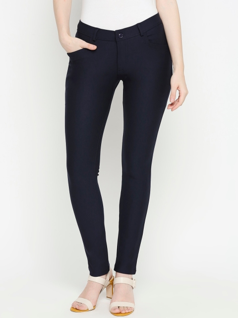 

fungus Women Blue Slim Fit Solid Treggings