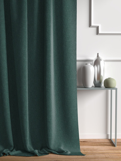

DDecor Green Solid Single Sheer Door Curtain