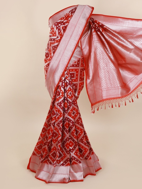 

Pothys Red Pure Silk Woven Design Banarasi Saree