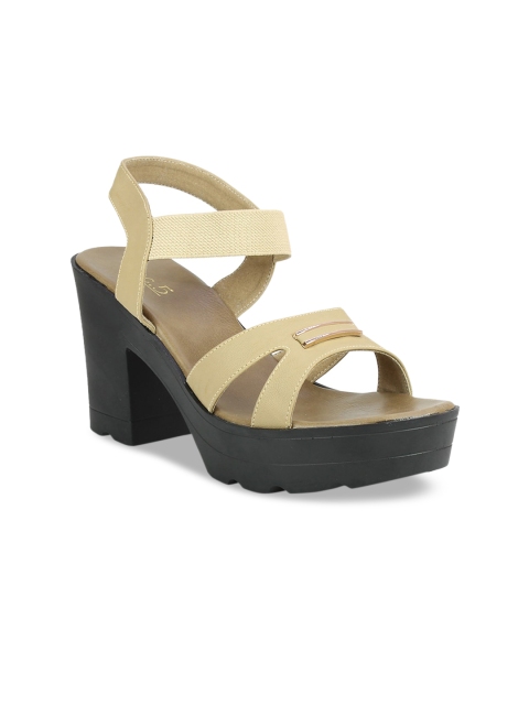 

Inc 5 Women Beige Solid Sandals