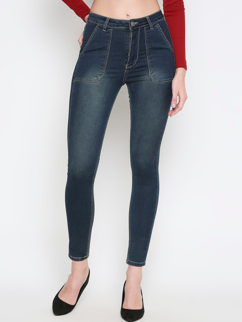

fungus Women Blue Slim Fit Mid-Rise Clean Look Jeans