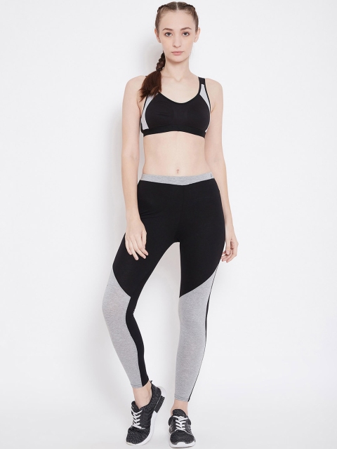 

ALIZA Women Grey & Black Solid Top with Leggings