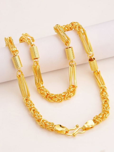 

Dare by Voylla Men Gold-Toned Brass Gold-Plated Chain