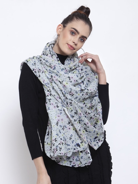 

J Style Women Blue Printed Stole