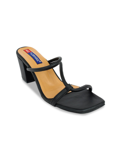 

MSC Women Black Solid Sandals