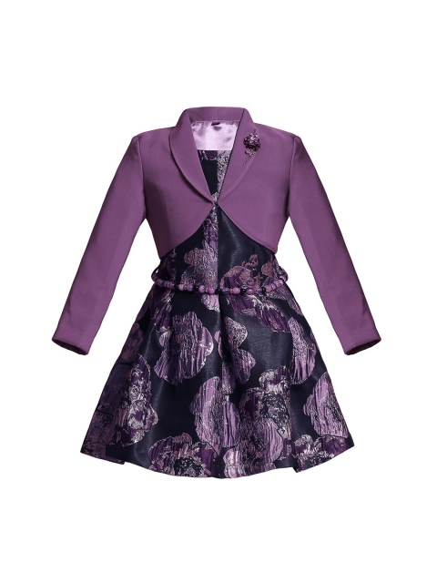 

Tiny Baby Girls Lavender Printed Fit and Flare Dress