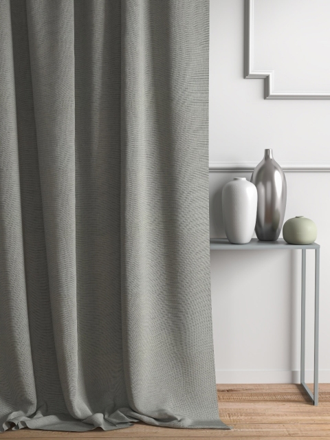 

DDecor Grey Single Sheer Door Curtain