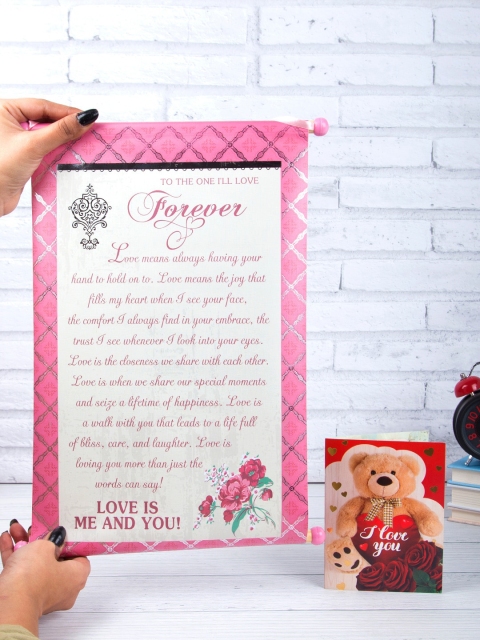 

Archies Pink & White Love Special Poster Scroll With Greetings Card