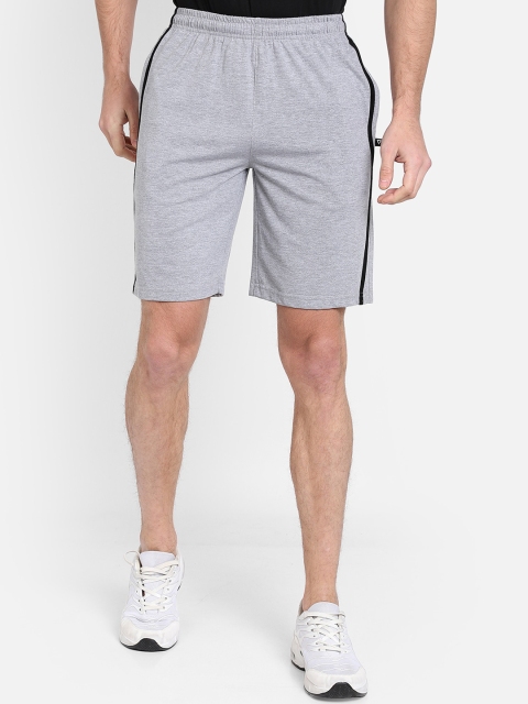 

PROTEENS Men Grey Solid Regular Fit Sports Shorts
