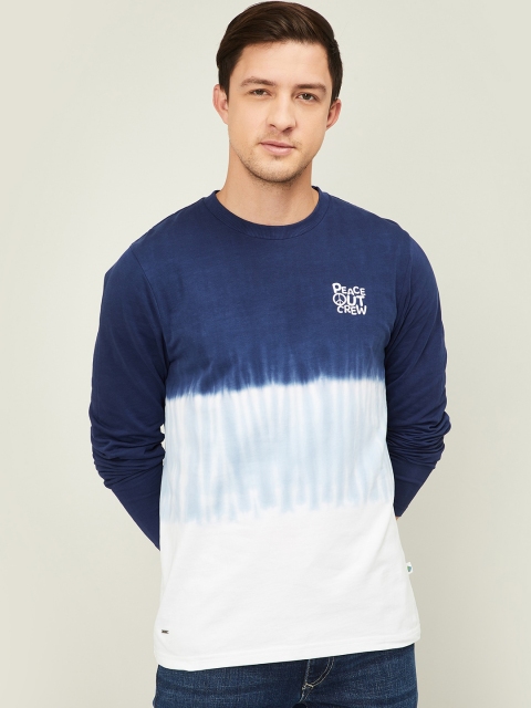 

Forca Men Navy Blue Dyed Round Neck T-shirt