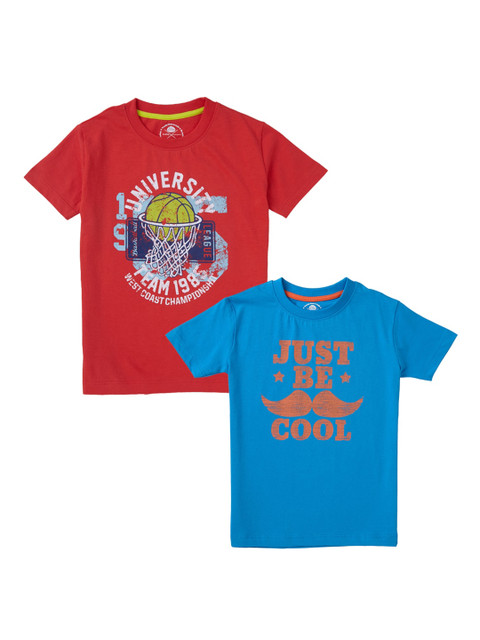 

Cub McPaws Boys Pack of 2 Printed Round Neck T-shirt, Multi