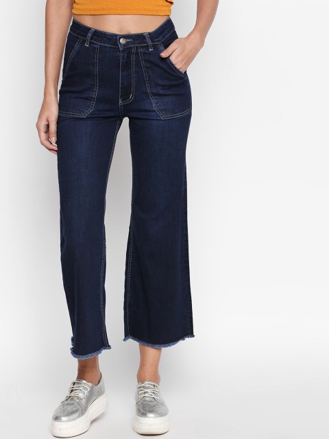 

fungus Women Blue Bootcut High-Rise Clean Look Jeans