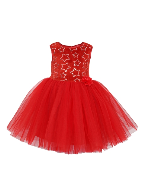 

Toy Balloon kids Girls Red Embellished Fit and Flare Dress