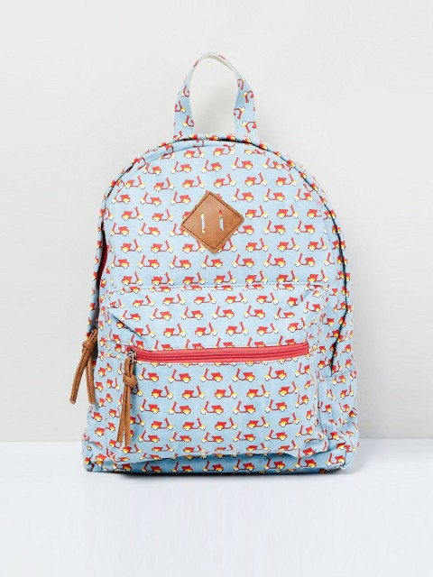 

max Women Blue & Red Graphic Backpack