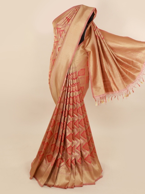

Pothys Pink Pure Silk Woven Design Banarasi Saree