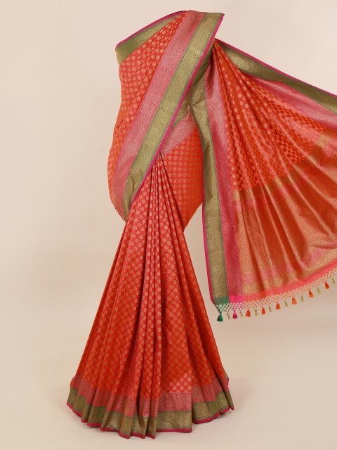 

Pothys Orange Pure Silk Woven Design Banarasi Saree