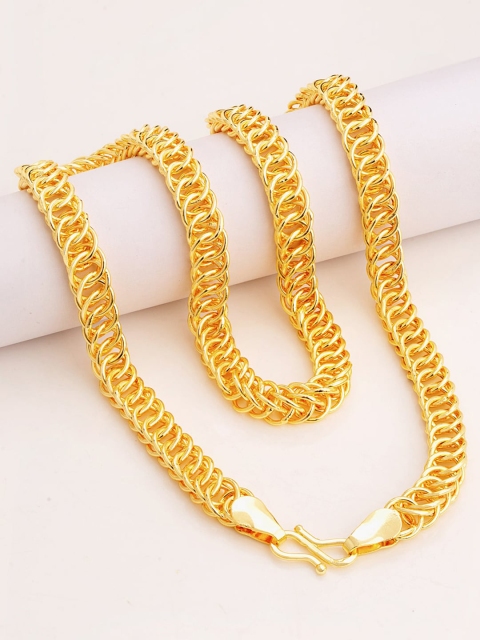 

Dare by Voylla Men Gold-Plated Statement Snake Link Chain