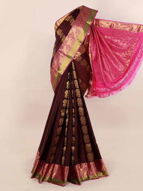 

Pothys Brown Pure Silk Woven Design Kanjeevaram Saree