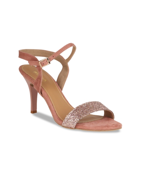 Rocia Women Pink Textured Sandals