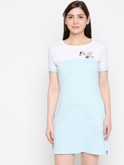 

The Souled Store Women Multicoloured Colourblocked T-shirt Dress, Multi