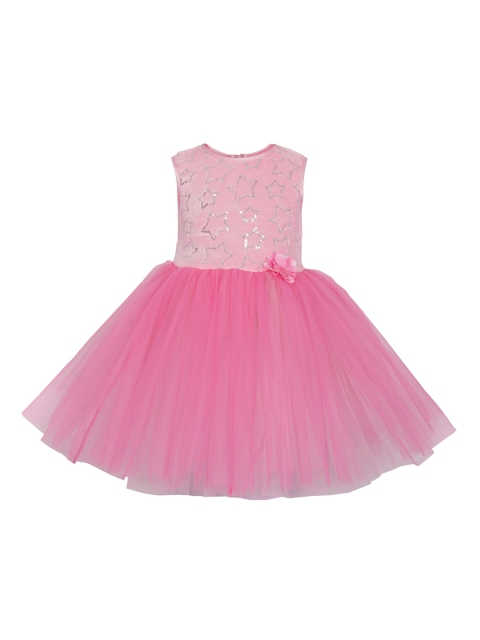 

Toy Balloon kids Girls Pink Embellished Fit and Flare Dress
