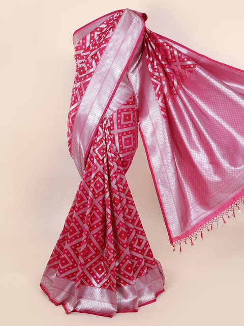 

Pothys Pink Pure Silk Woven Design Banarasi Saree