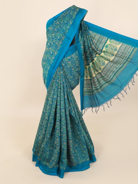 

Pothys Blue Printed Pure Silk Saree